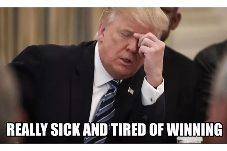 Trump meme — Really sick and tired of winning